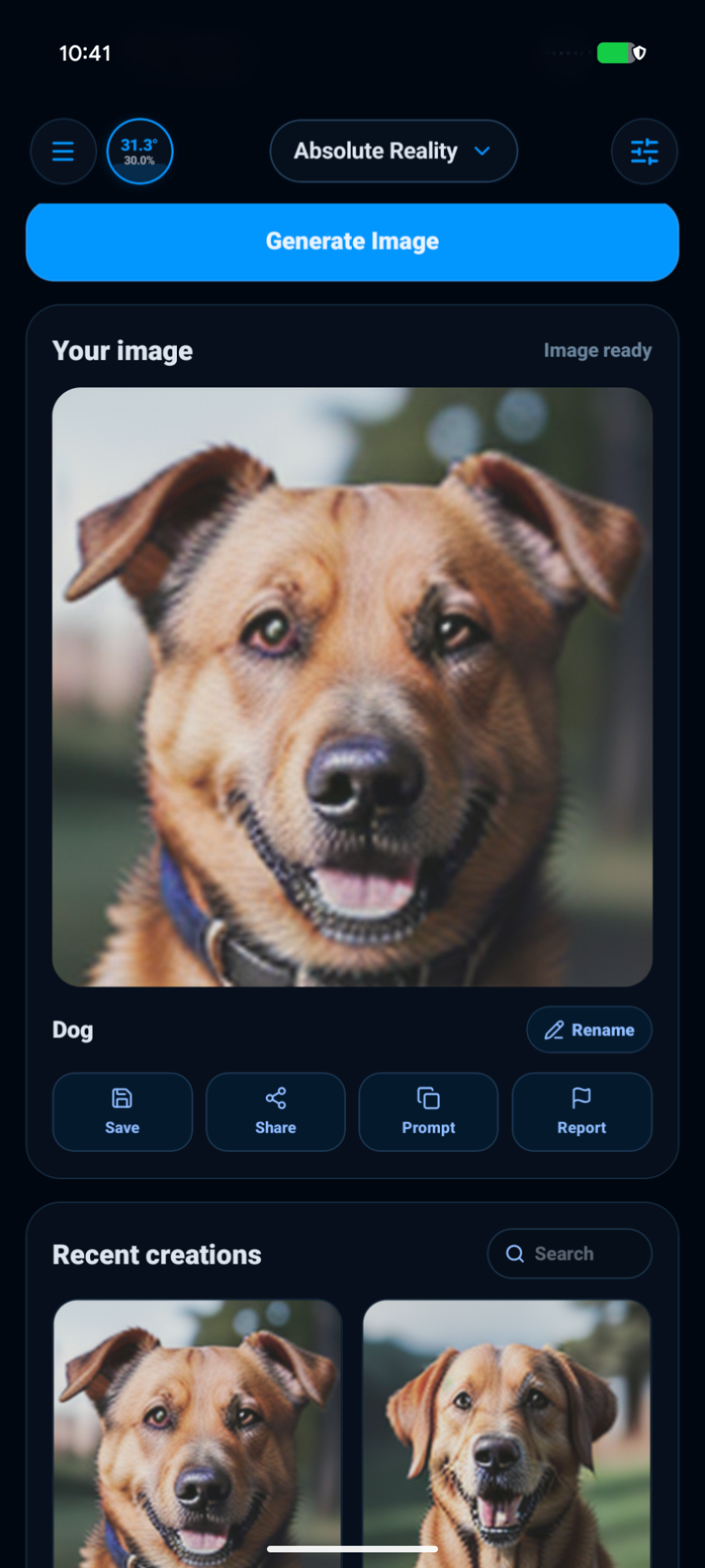 Pixel 9 — image generation result screenshot